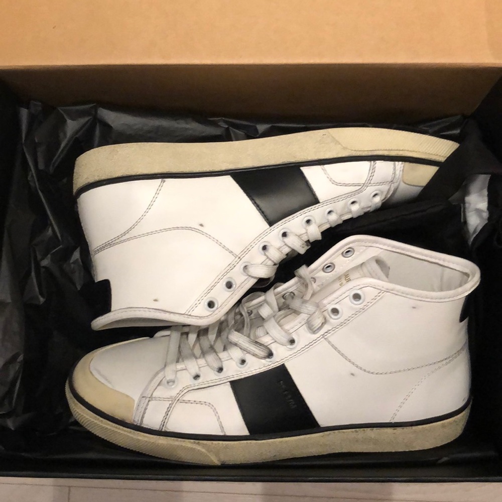 Saint Laurent distressed sneakers